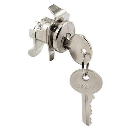 Prime-Line 5-Pin Tumbler Diecast Nickel-Plated Mailbox Lock, Bommer S 4127